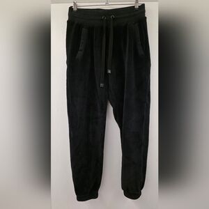 Athleta Double Cozy Karma Jogger Black XS Soft Fleece Lounge Sweatpants